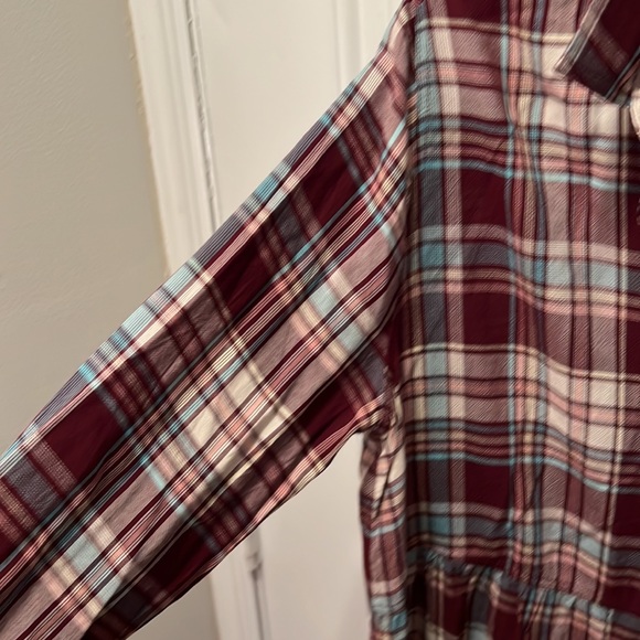 LOFT tiered plaid dress - Picture 4 of 6